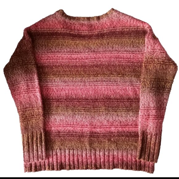 AEO Knit Sweater Colorful Striped Soft Cozy Textured Casual Pullover Sz S - Picture 5 of 7